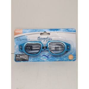 Swimgear Adult Light Blue Swim Goggles - PC lens Adjustable Latex Free Age 14+